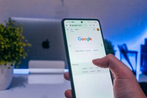 Google seo for creators on a mobile phone