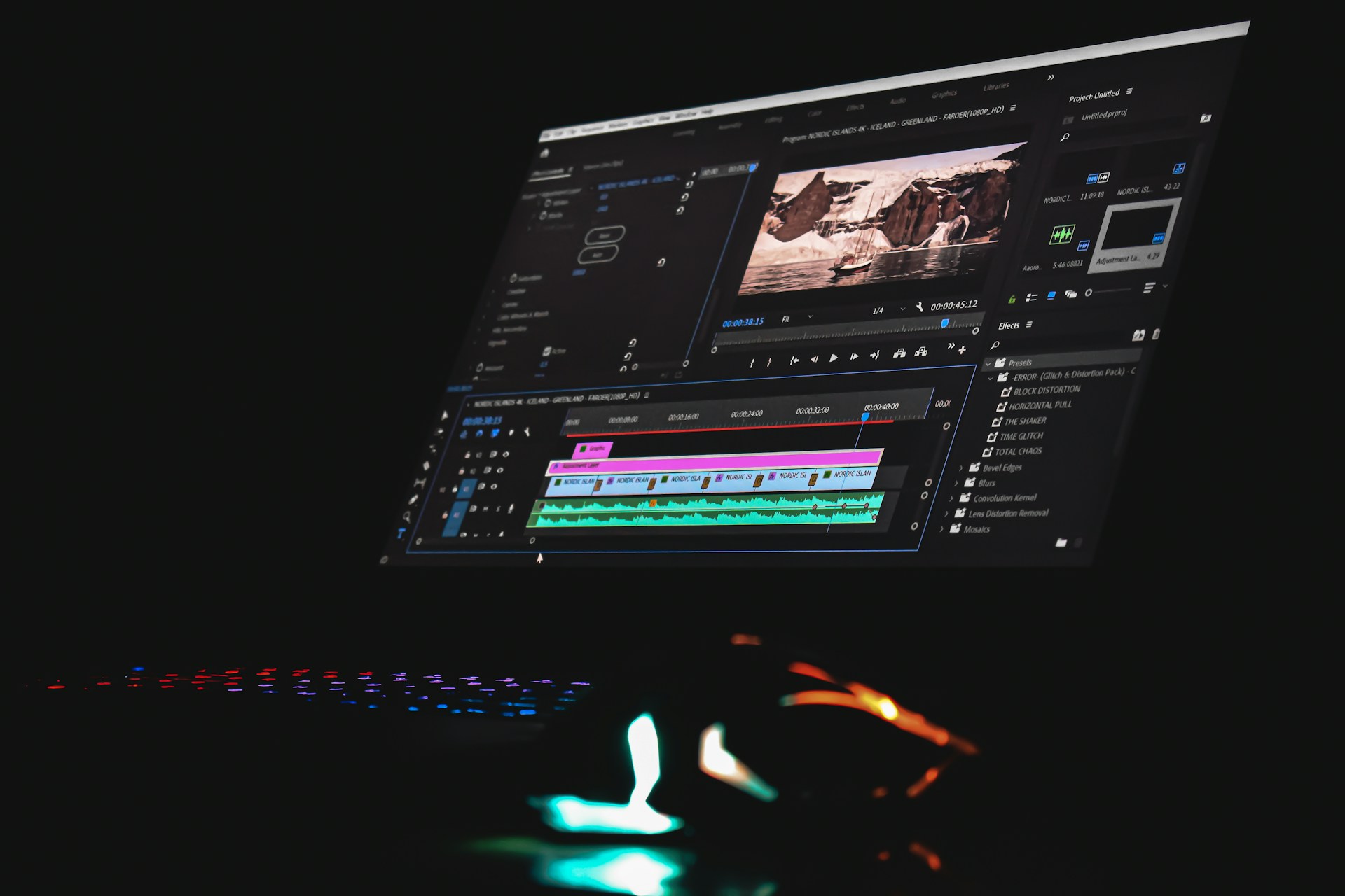 video editing with a laptop